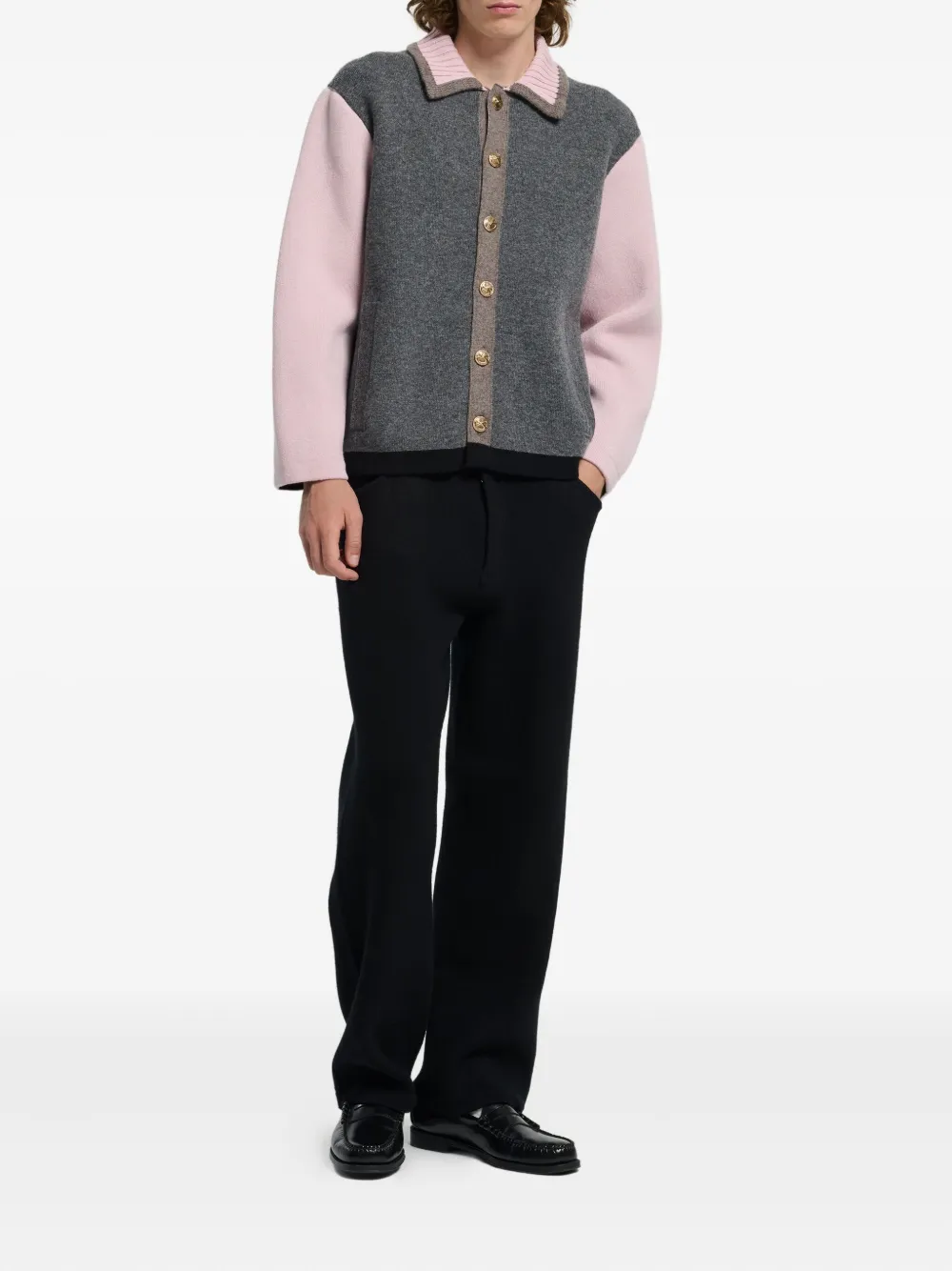 Barrie colour-block buttoned cardigan | Cardigans | Image 2