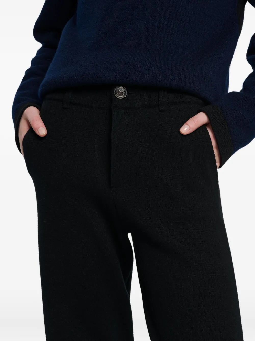 Barrie Broek met wijde pijpen Zwart