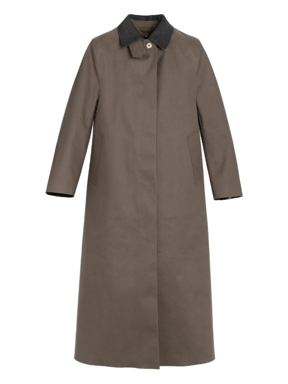 Barrie impermeable con botones | marrón | Image 1
