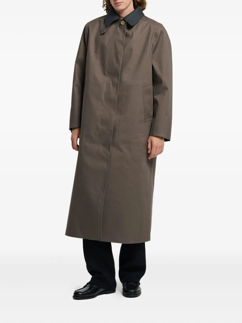 Barrie Regenjas met knoopsluiting Bruin