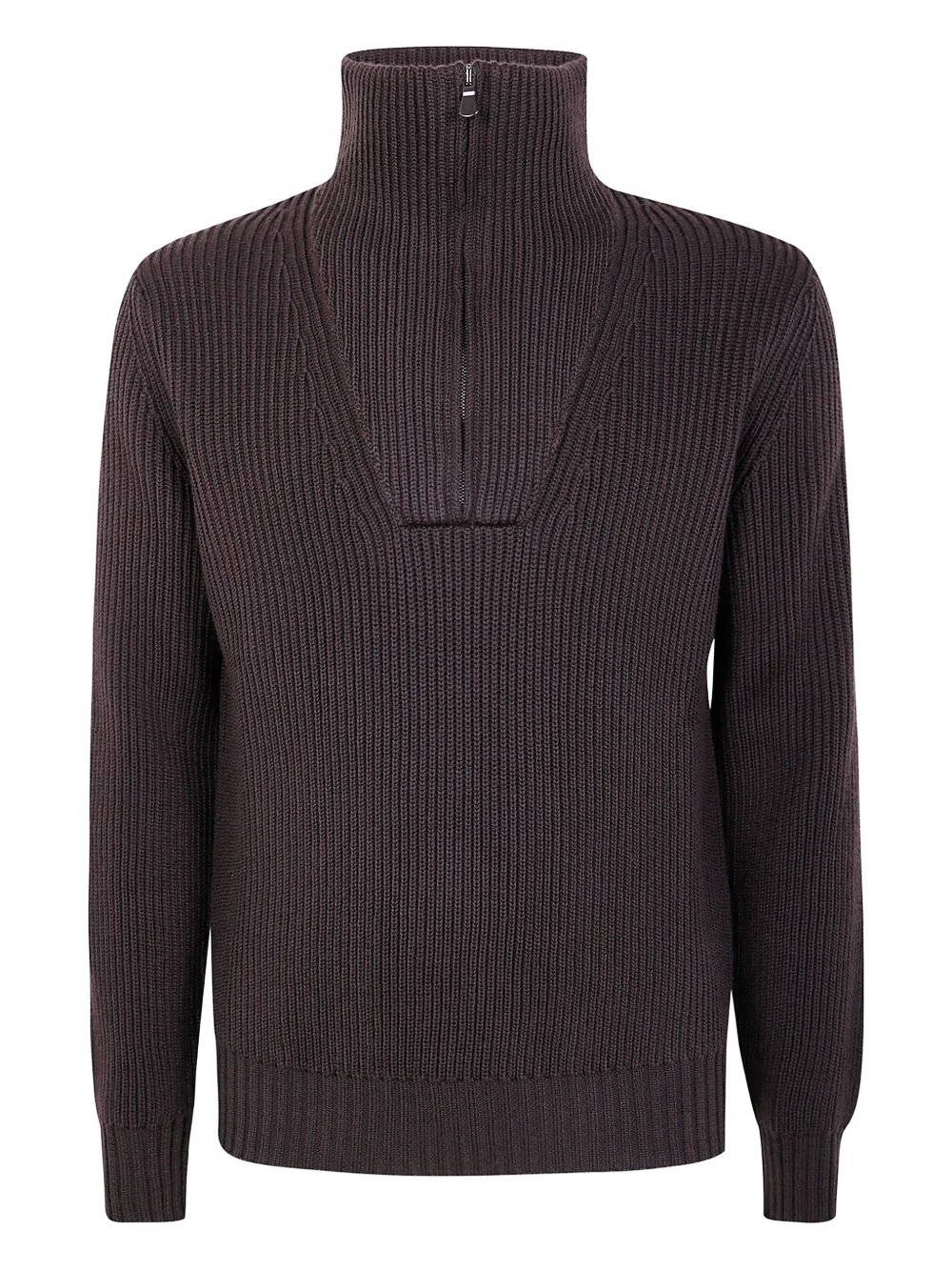 Filippo De Laurentiis Half Zip Sweater Clothing In Brown
