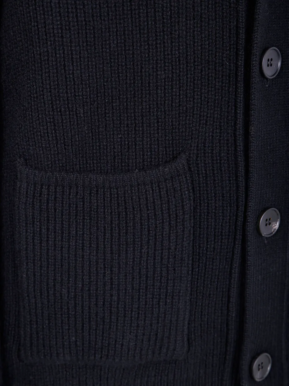 Filippo De Laurentiis V-neck Wool Cardigan In Black