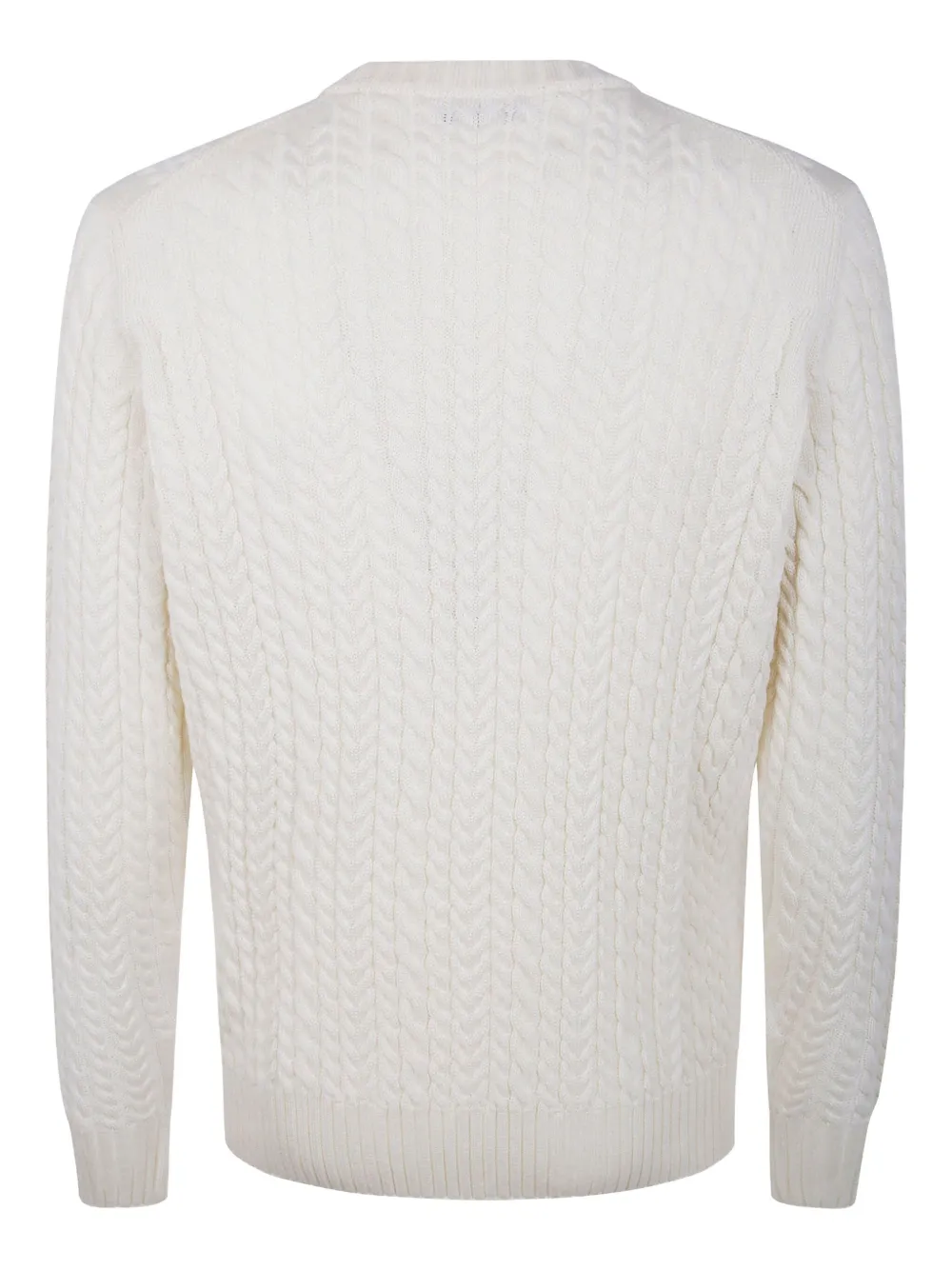 Filippo De Laurentiis cable-knit merino-wool sweater - Wit