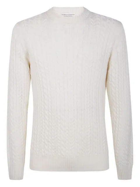 Filippo De Laurentiis cable-knit merino-wool sweater