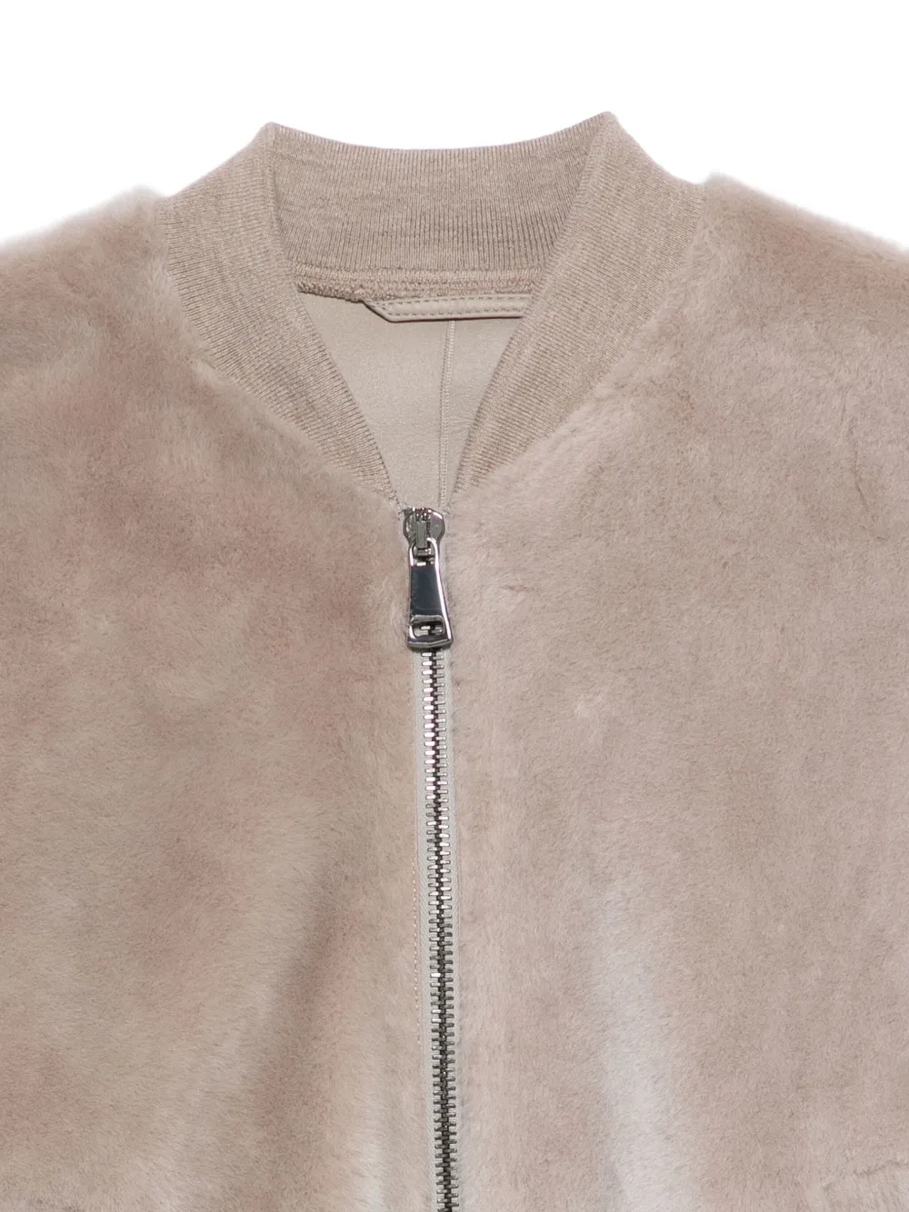 Simonetta Ravizza Bomberjack van imitatiebont Beige