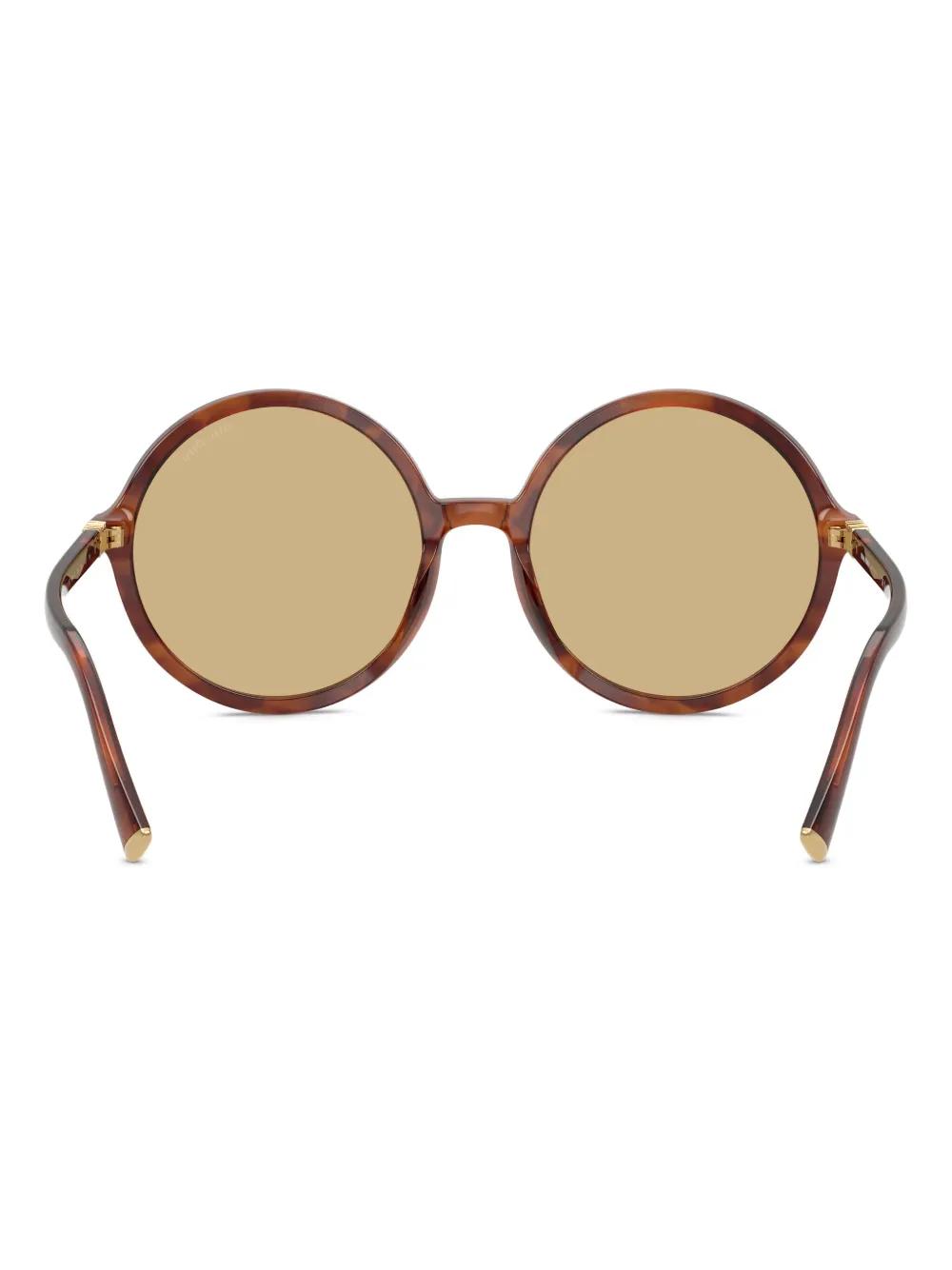 Miu Eyewear Zonnebril met rond montuur Bruin
