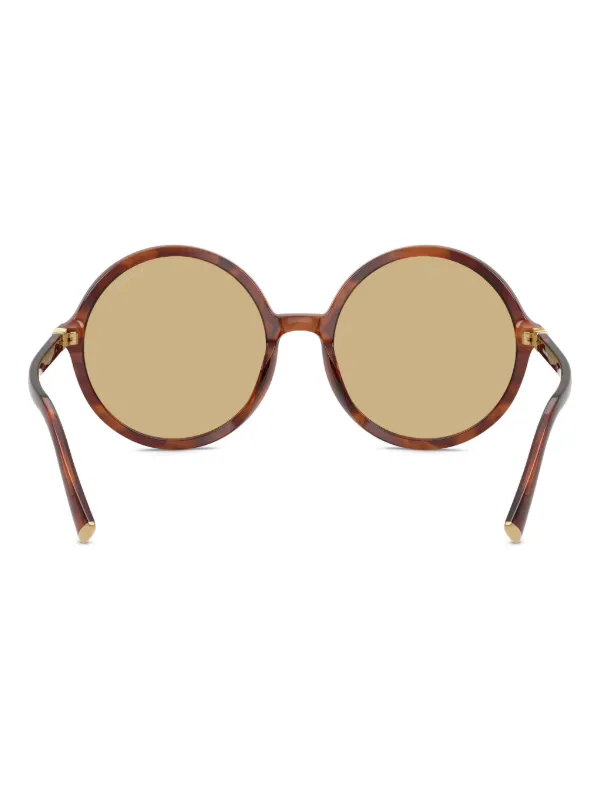 miu miu サングラス ラウンドフレーム ブラウン Miu Miu Eyewear ラウンドフレーム サングラス | ブラウン | FARFETCH JP