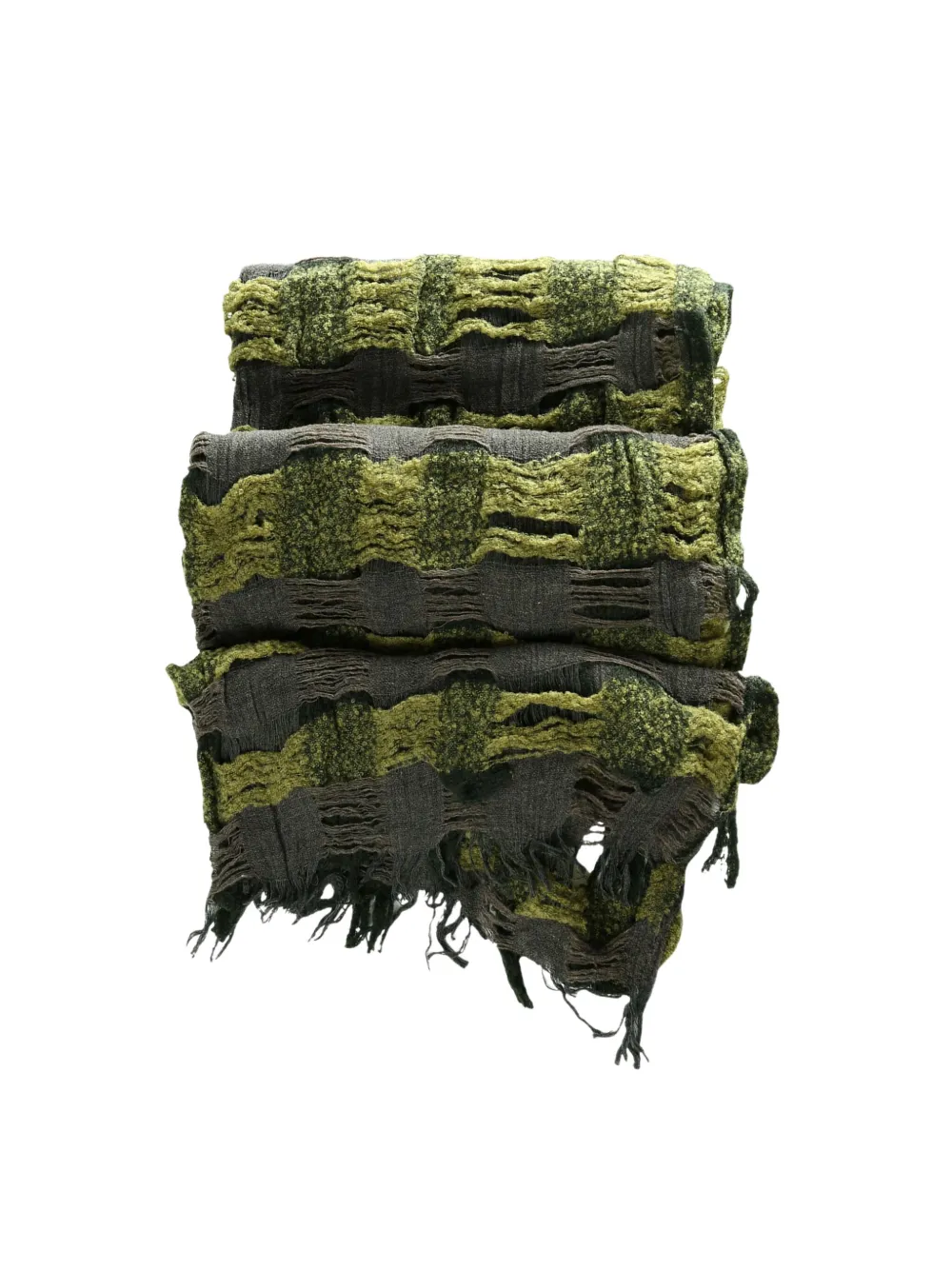 Y's plaid-pattern bouclé scarf | Image 2