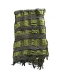 Y's plaid-pattern bouclé scarf - Green