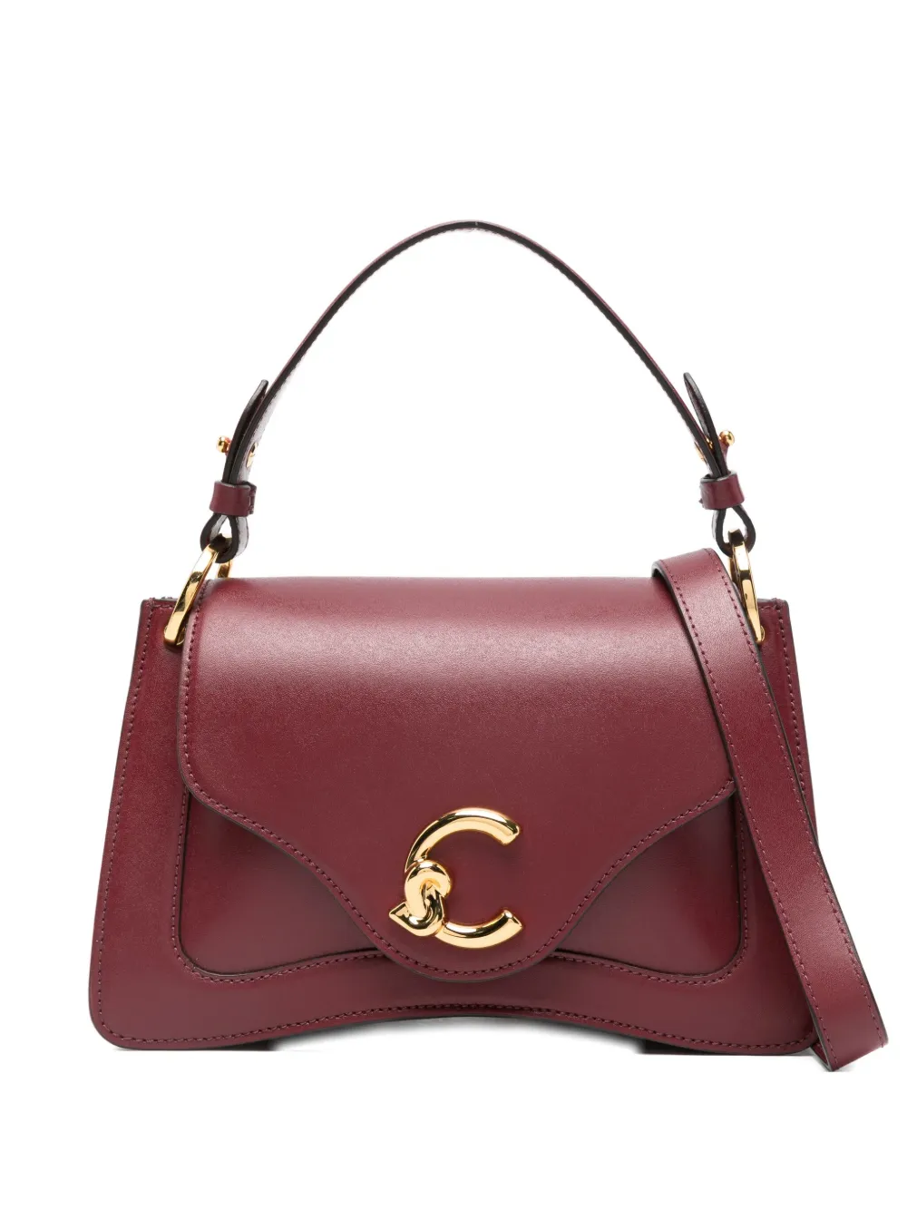 Coccinelle Leather Shoulder Bag In Red