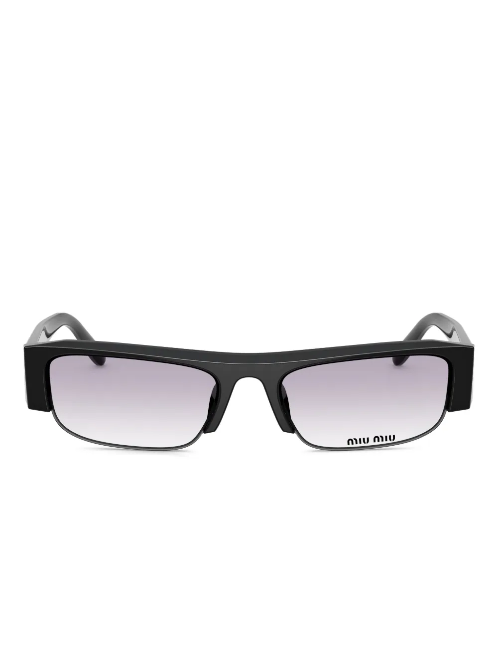 Miu Miu Rectangle-frame Sunglasses In Black