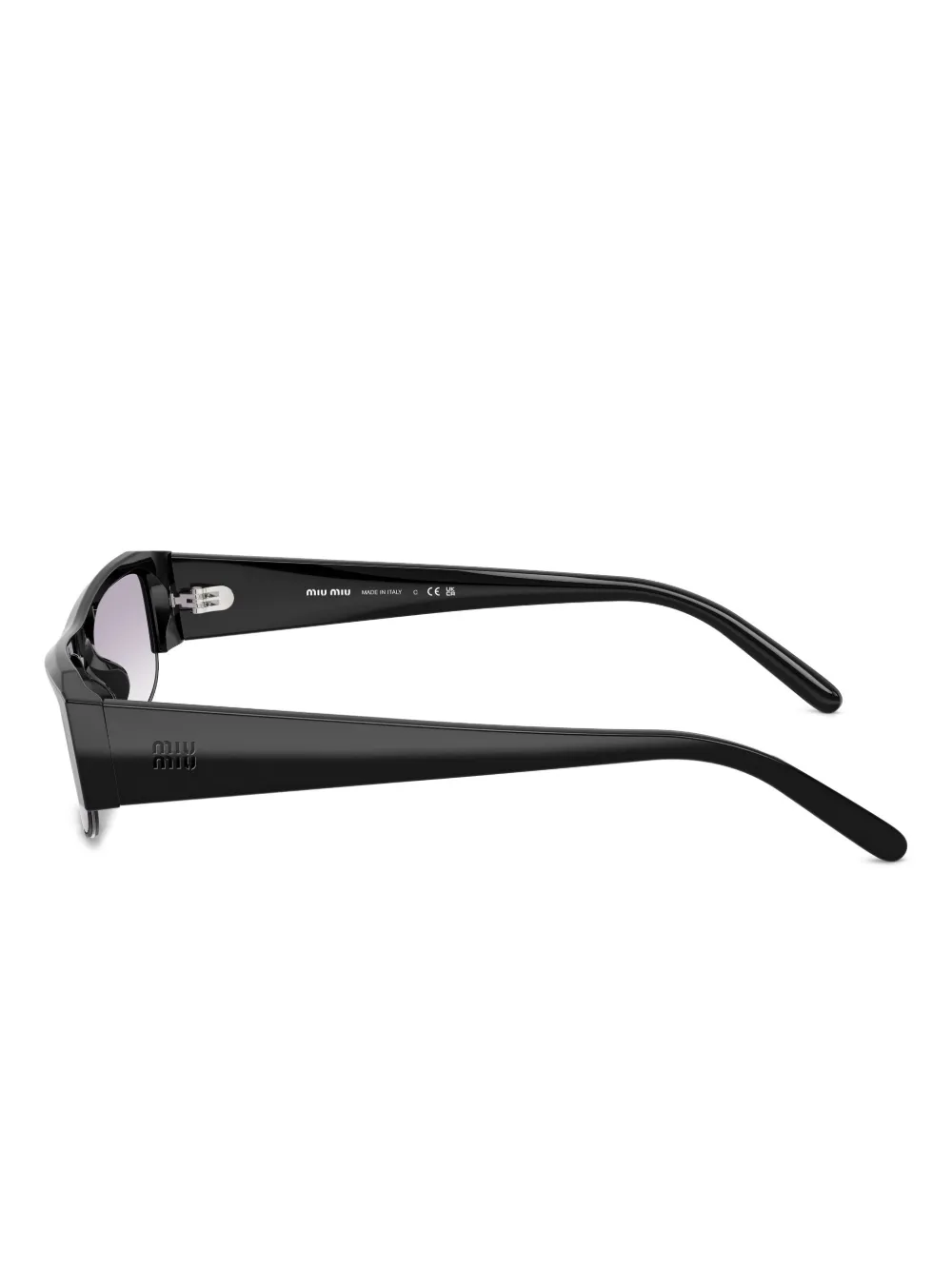 Miu Miu Rectangle-frame Sunglasses In Black