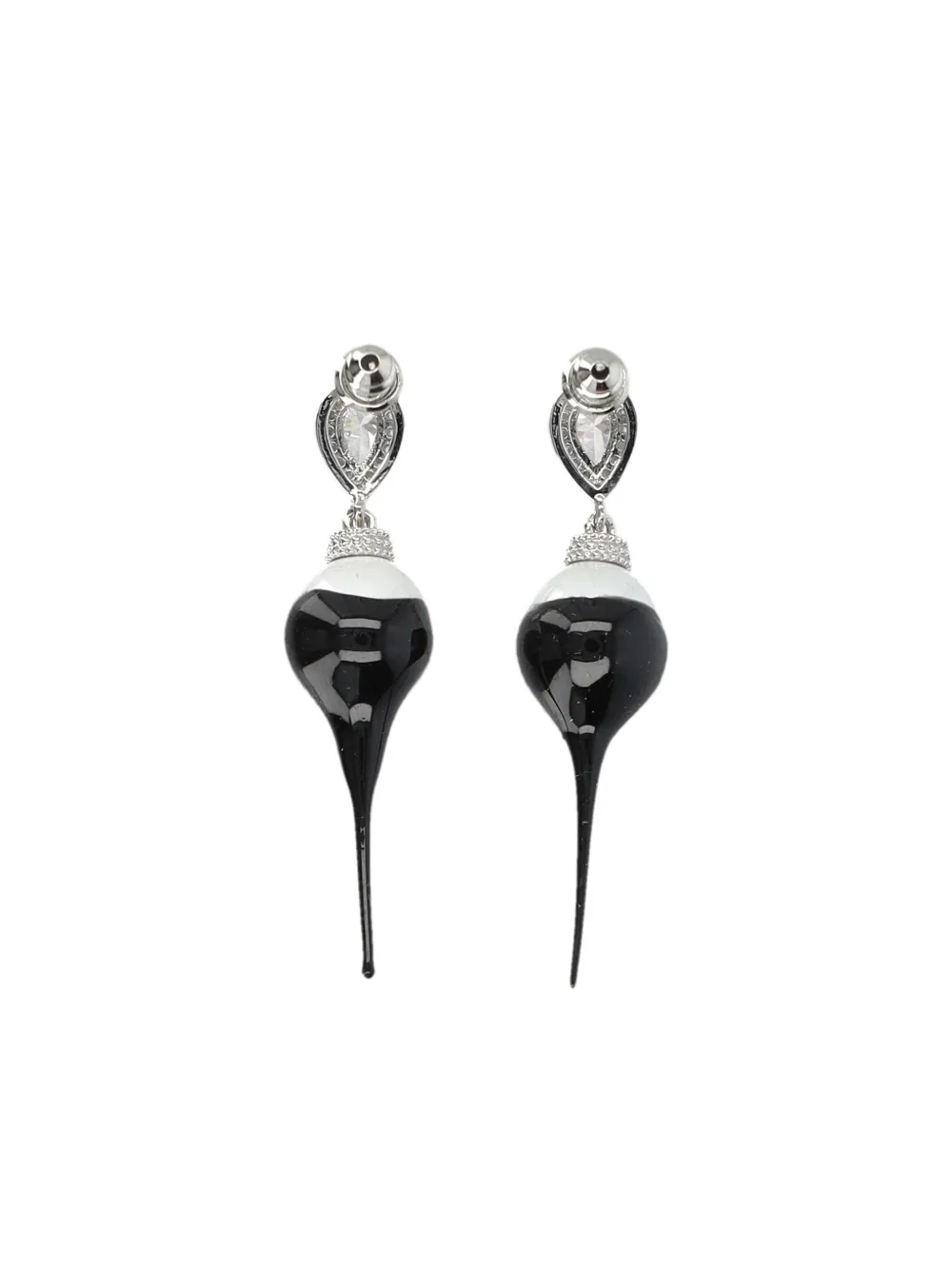 Ottolinger crystal-embellished drop earrings - Zwart