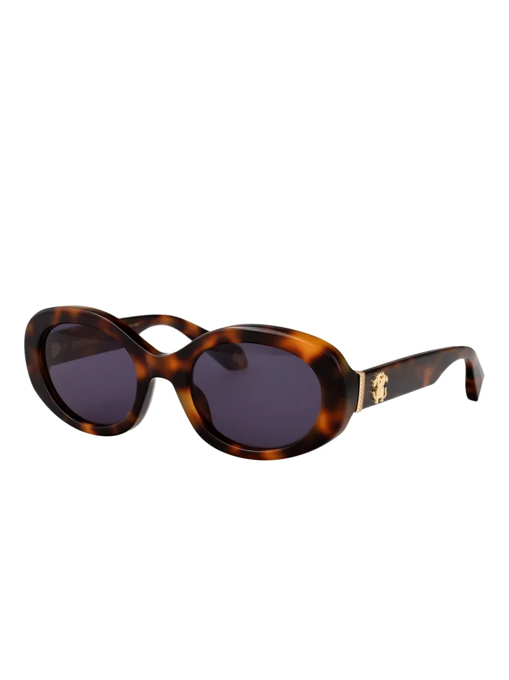 Roberto Cavalli oval-frame logo sunglasses - Bruin