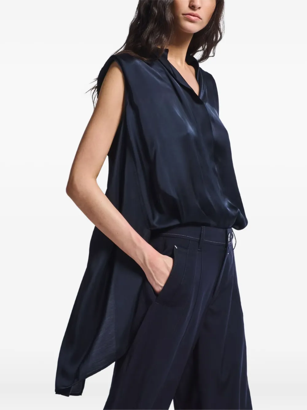 High Assume blouse - Blauw