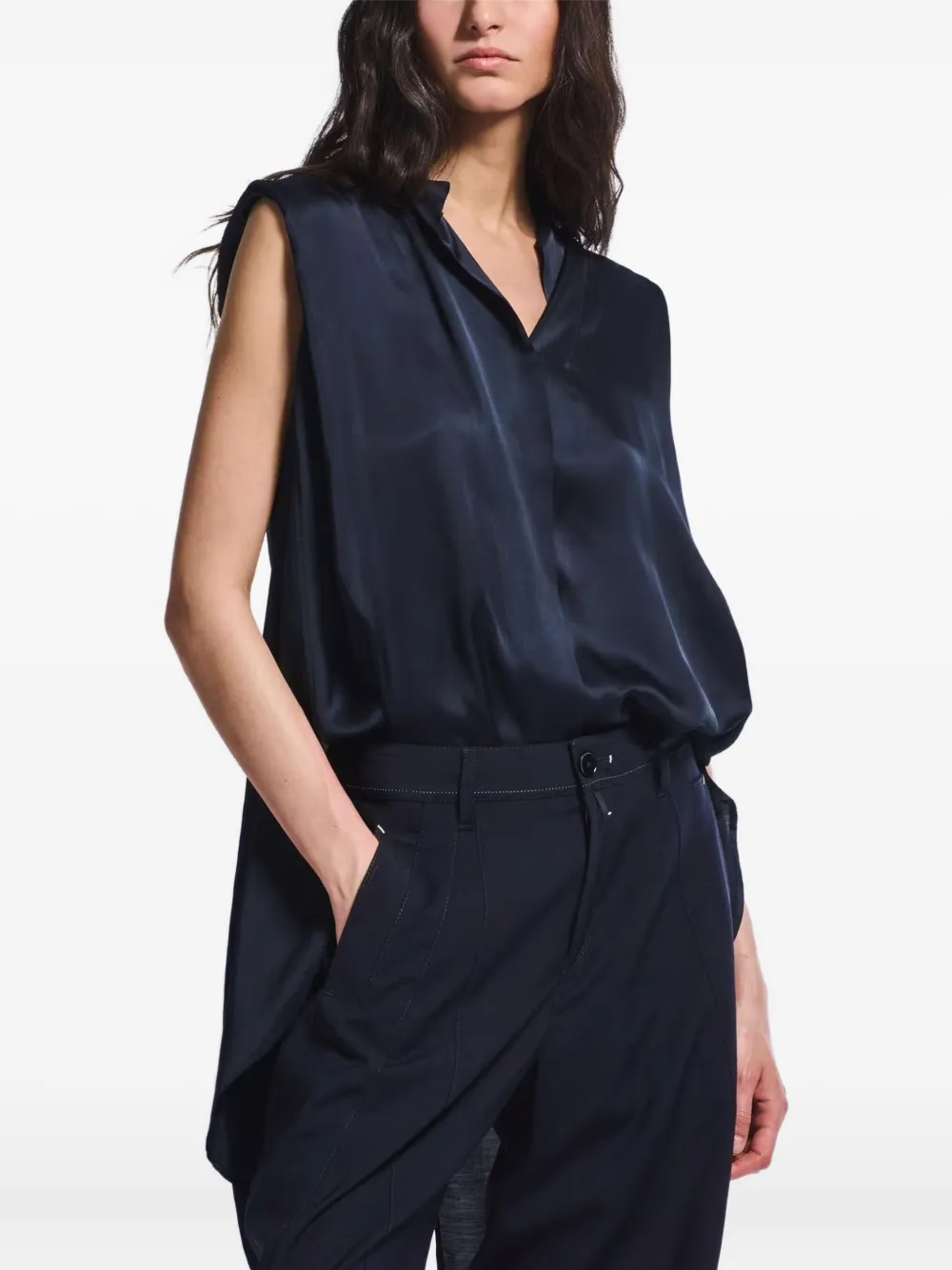 High Assume Blouse In Blue