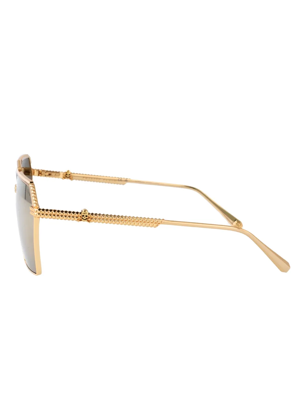 Philipp Plein Eyewear Zonnebril met geometrisch montuur Goud