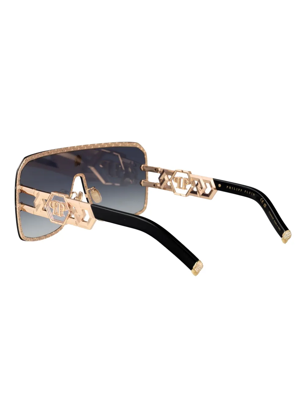 Philipp Plein Eyewear Zonnebril verfraaid met doodskop Goud