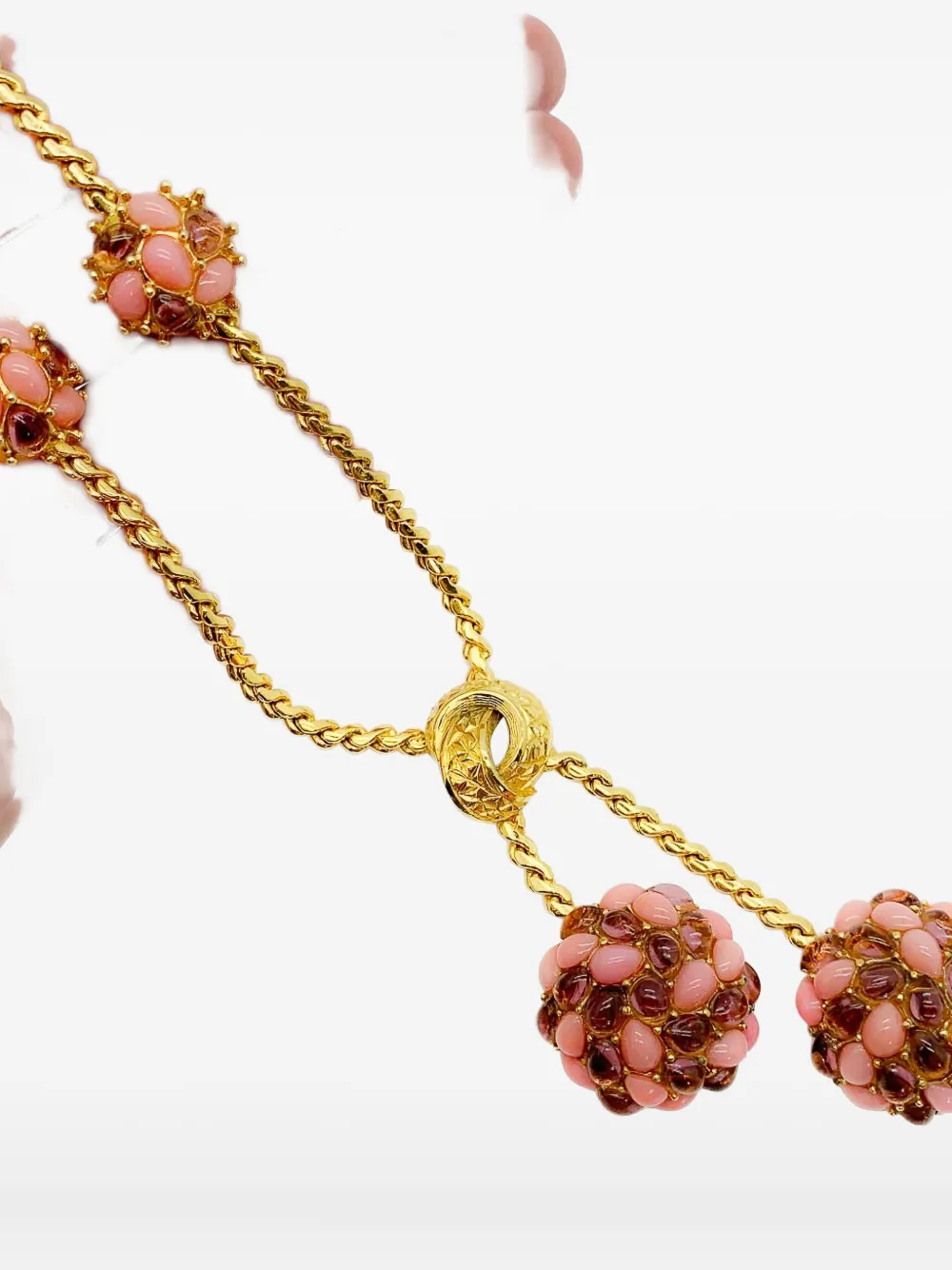 Carven Vintage 1960s cabochon sautoir necklace | Image 2