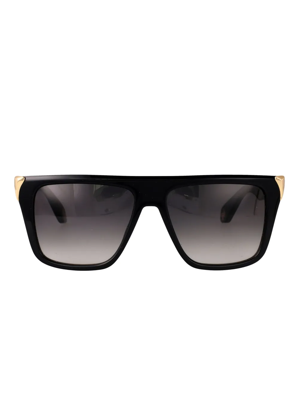 Roberto Cavalli gold-detail square-frame sunglasses - Nero