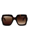 Roberto Cavalli tortoiseshell square sunglasses - Brown