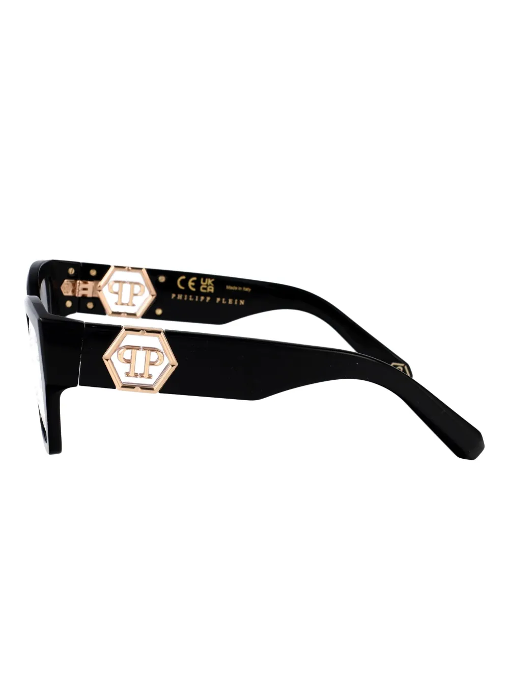 Philipp Plein Eyewear Bril met geometrisch montuur Zwart