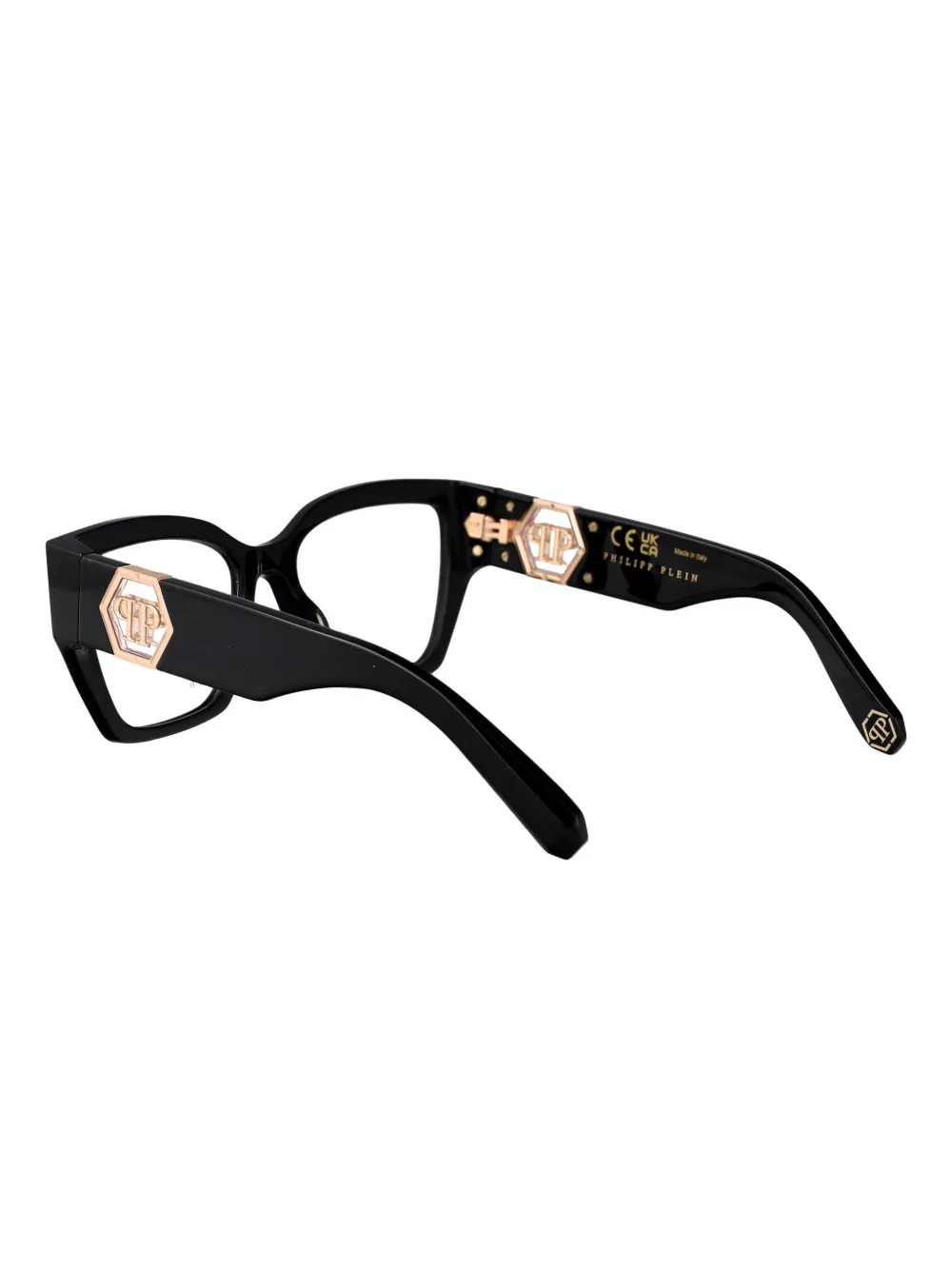 Philipp Plein Eyewear Bril met geometrisch montuur Zwart