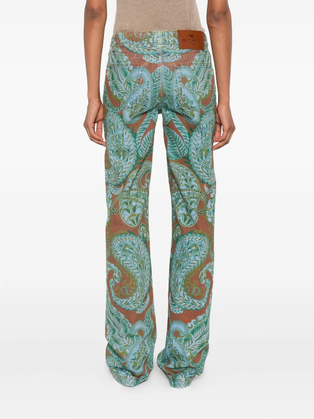 Etro Paisley-print Straight-leg Jeans In Multi