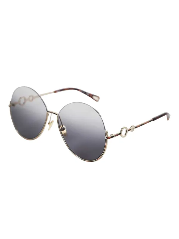 Chloé Eyewear ラウンドフレーム サングラス | ゴールドトーン