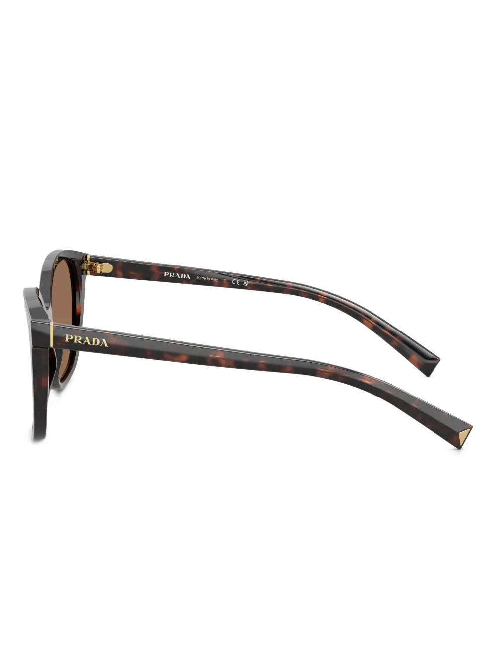 Prada Round-frame Sunglasses In Brown