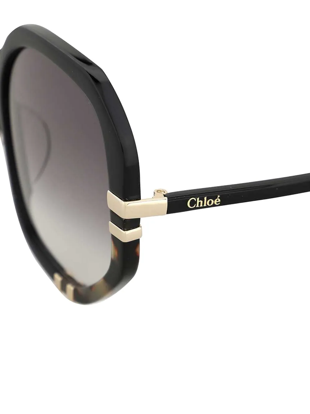 Chloé Zonnebril met geometrisch montuur Zwart