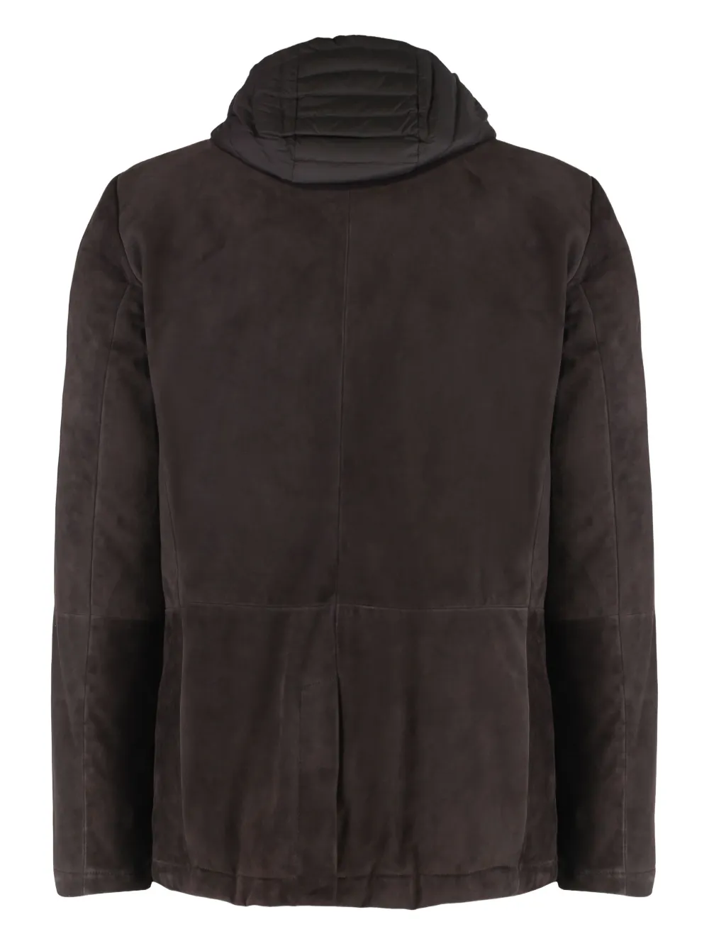 Moorer removable-hood leather jacket Bruin