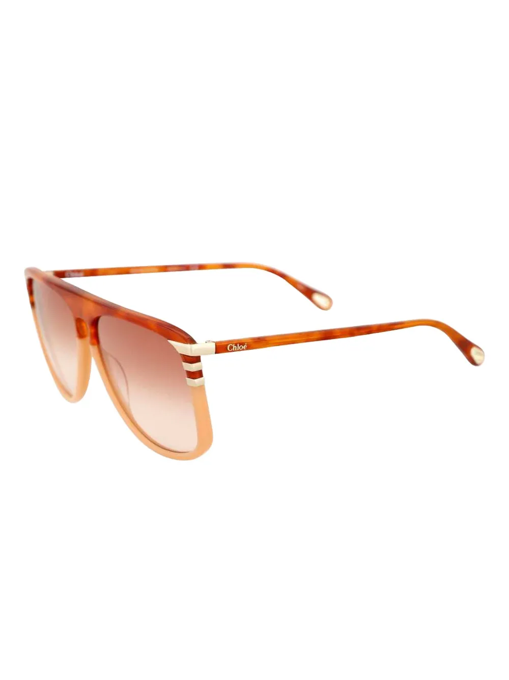 Chloé geometric-frame sunglasses - Oranje