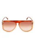 Chloé geometric-frame sunglasses - Orange