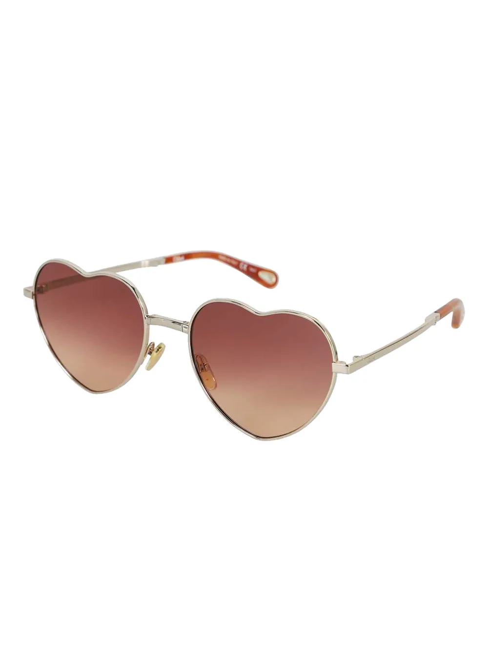 Chloé heart-shaped gradient sunglasses - Goud