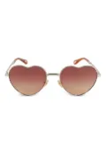 Chloé heart-shaped gradient sunglasses - Gold