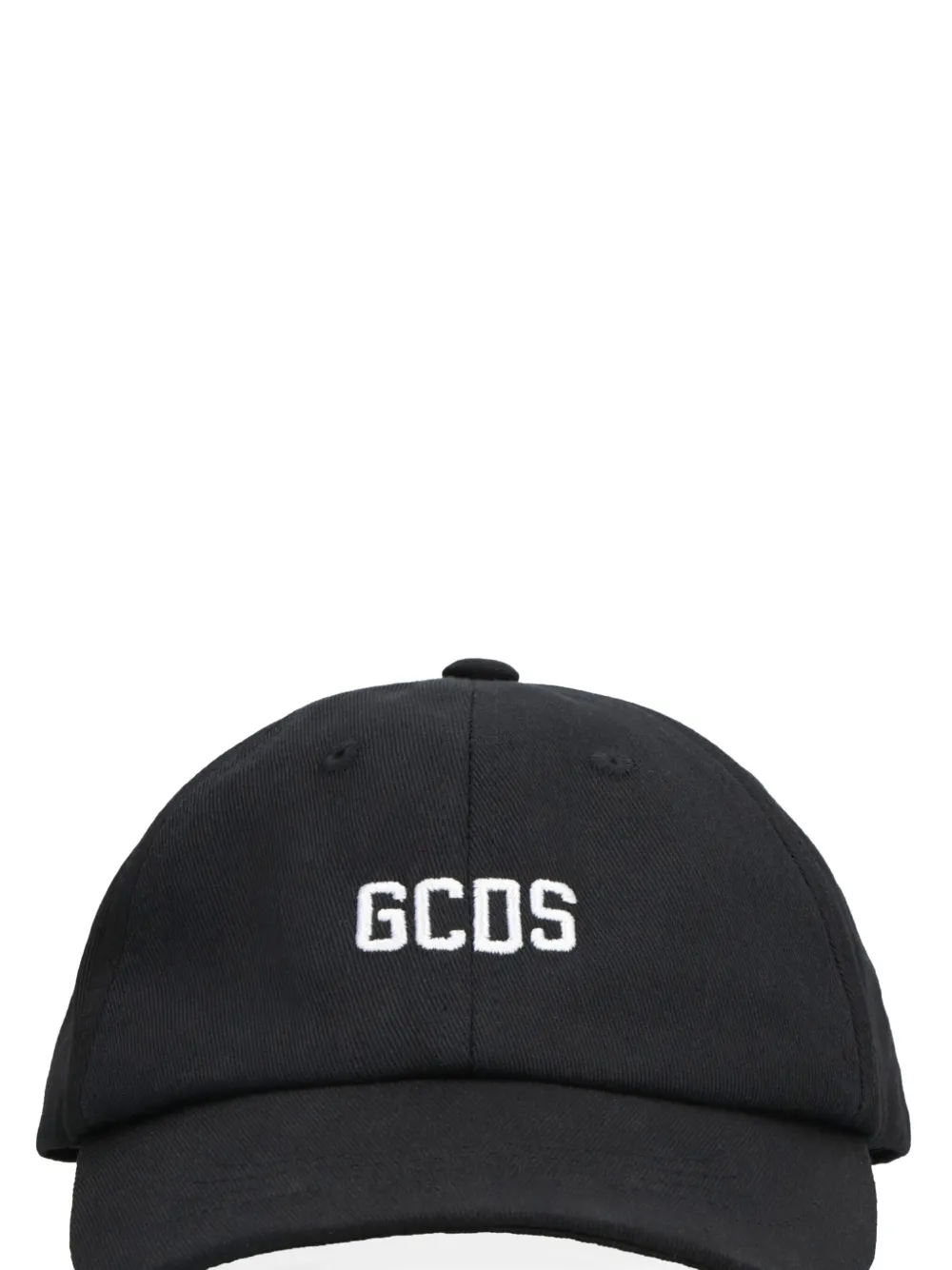 GCDS logo-embroidery baseball cap Zwart