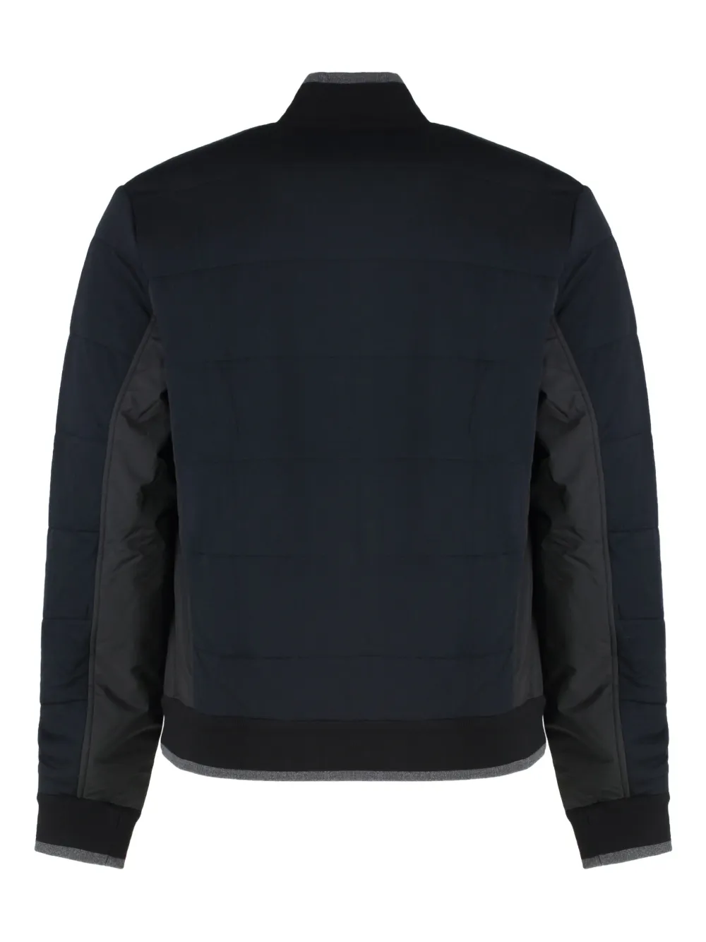 Moorer quilted panelled bomber jacket Zwart