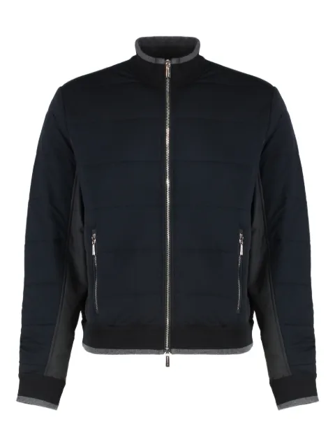 Moorer quilted panelled bomber jacket