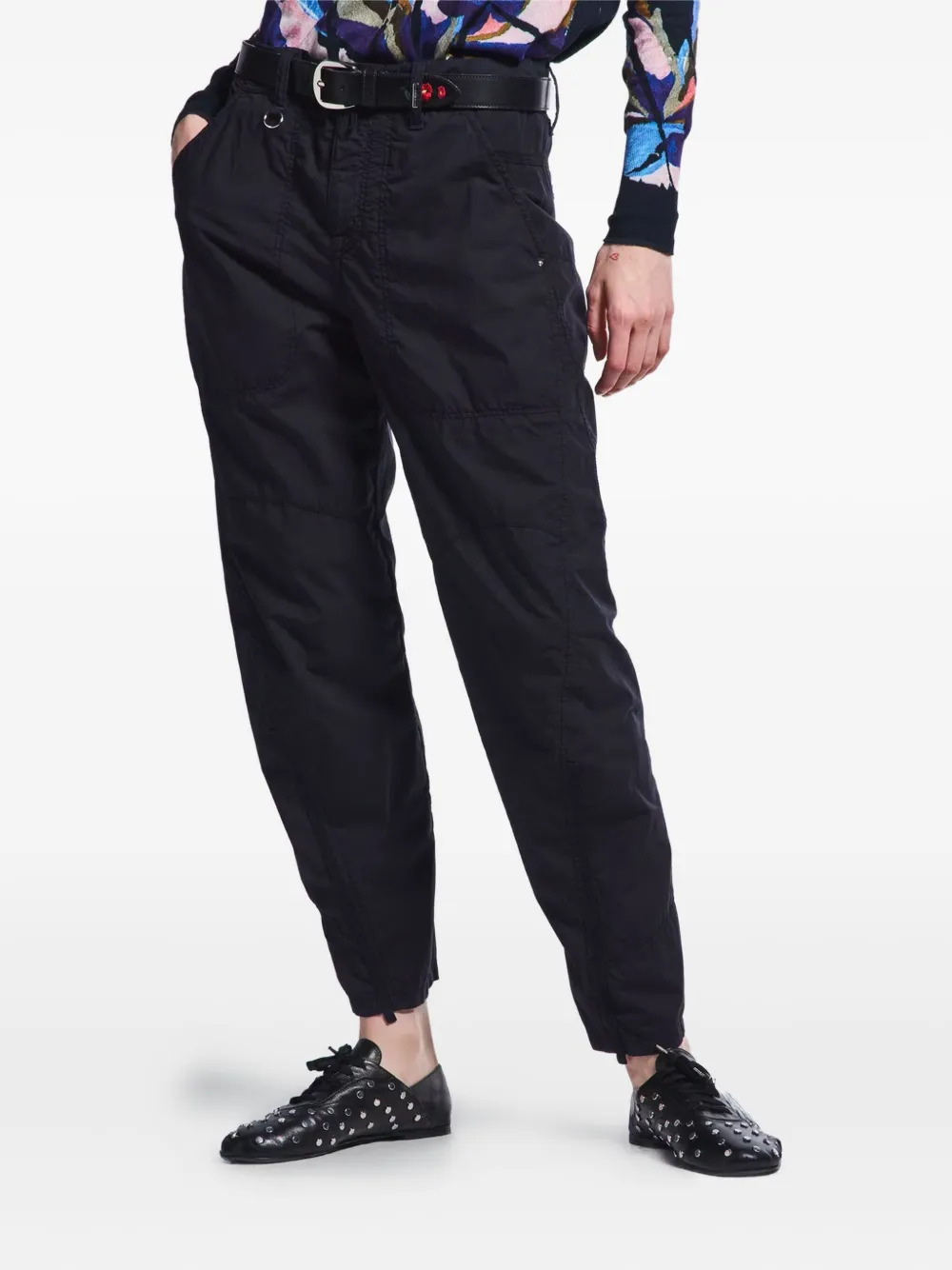  High Pantalones A Paneles - Azul 