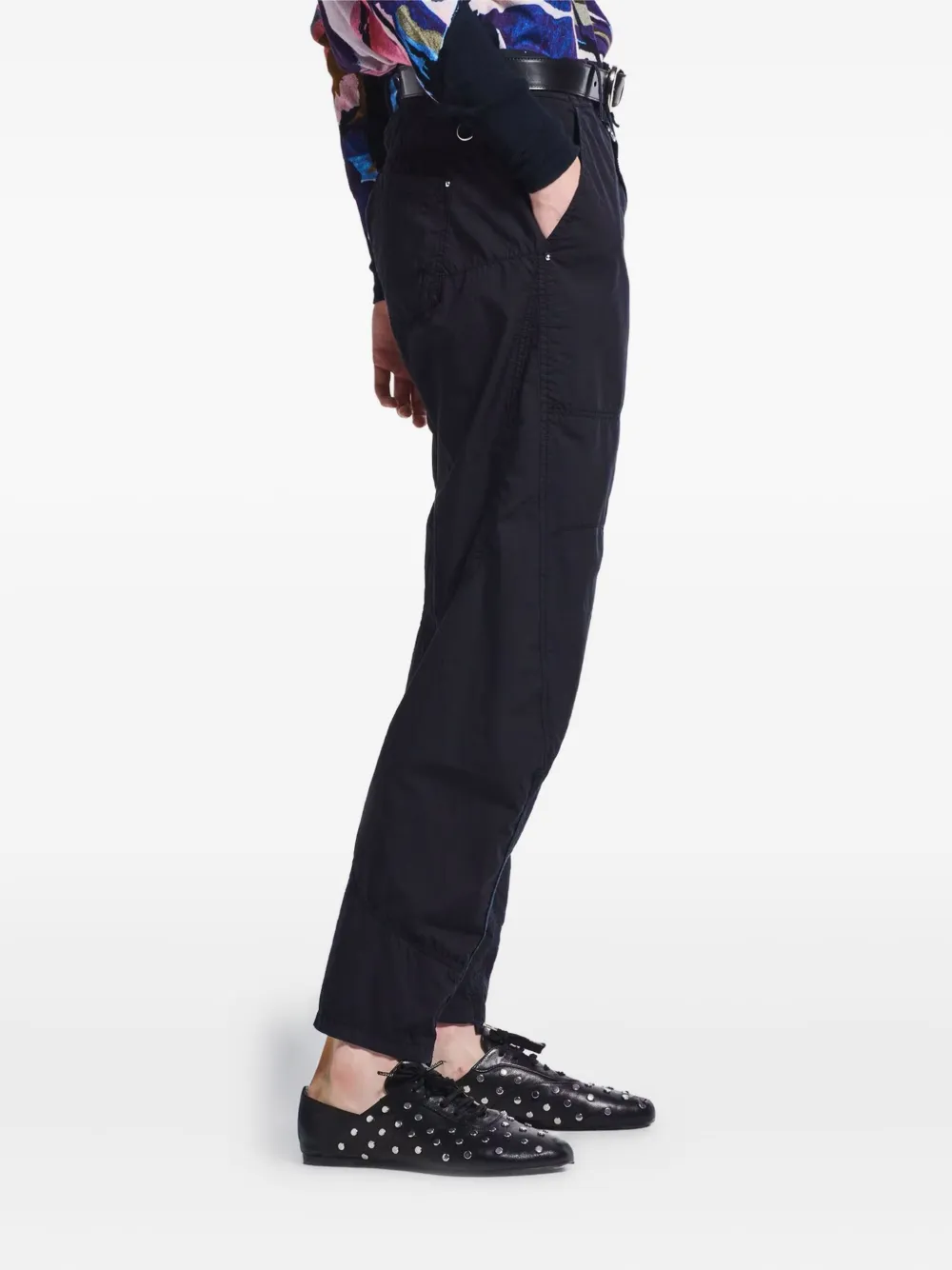 High panelled trousers - Blauw