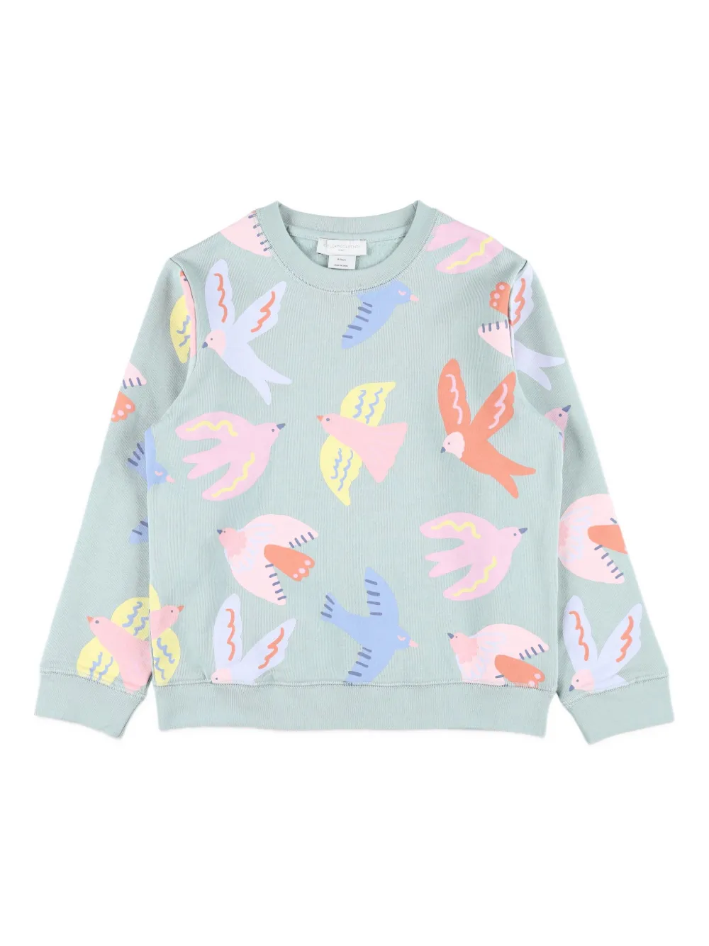 Stella McCartney Kids bird-print sweatshirt - グレー Stella McCartney Kids bird-print sweatshirt - グレー
