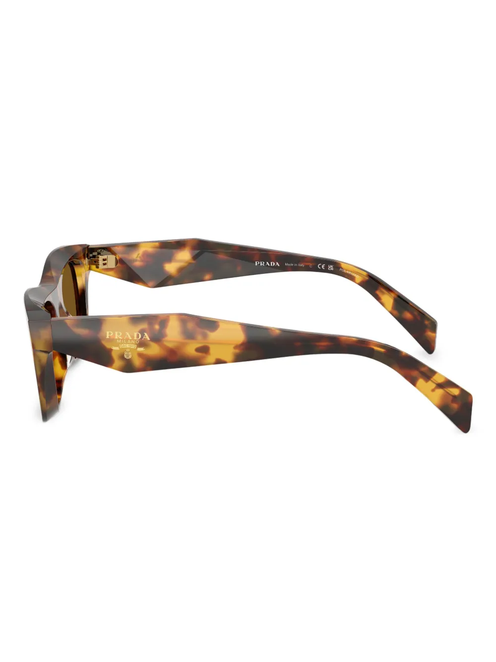 Prada Tortoiseshell Square Sunglasses In Brown