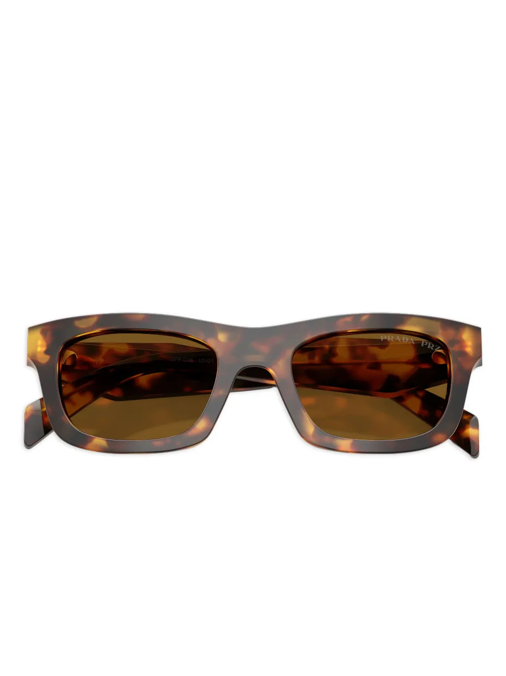 Prada Tortoiseshell Square Sunglasses In Brown