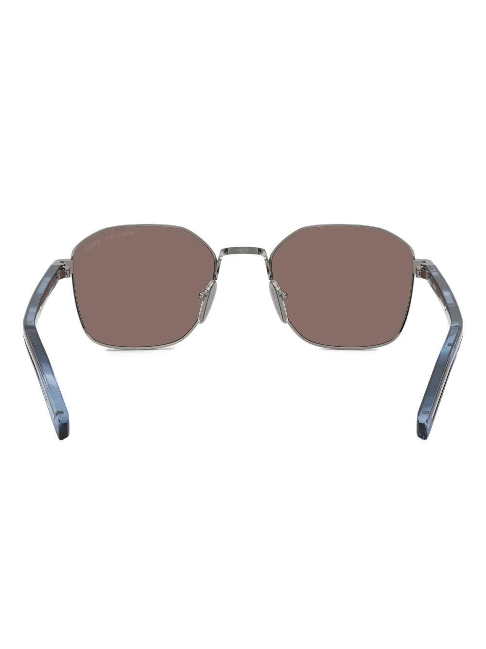 Prada Geometric-frame Sunglasses In Metallic