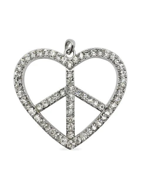 Jennifer Gibson Jewellery 1980s rhinestone-embellished Peace pendant 
