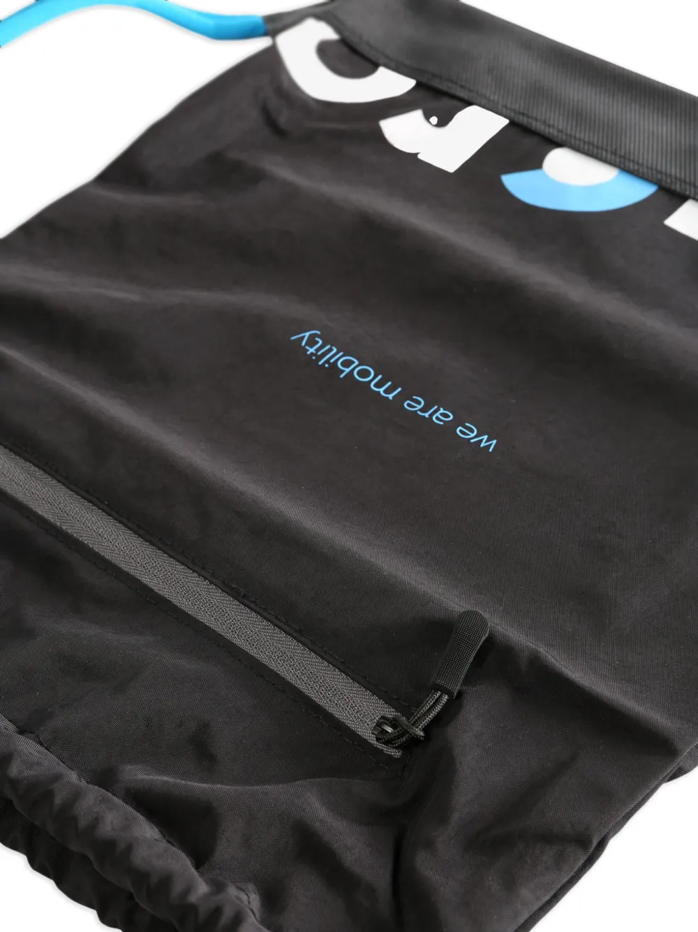 Micro Kickboard Drawstring-closure Logo Backpack In Black