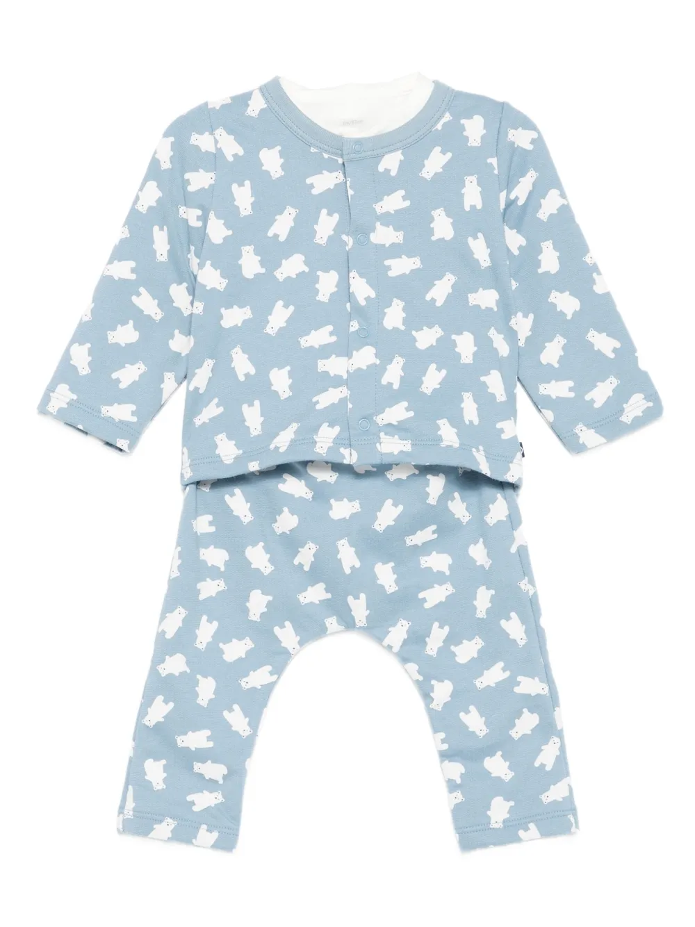 Petit Bateau bear-print trouser set (set of two) - ブルー Petit Bateau bear-print trouser set (set of two) - ブルー