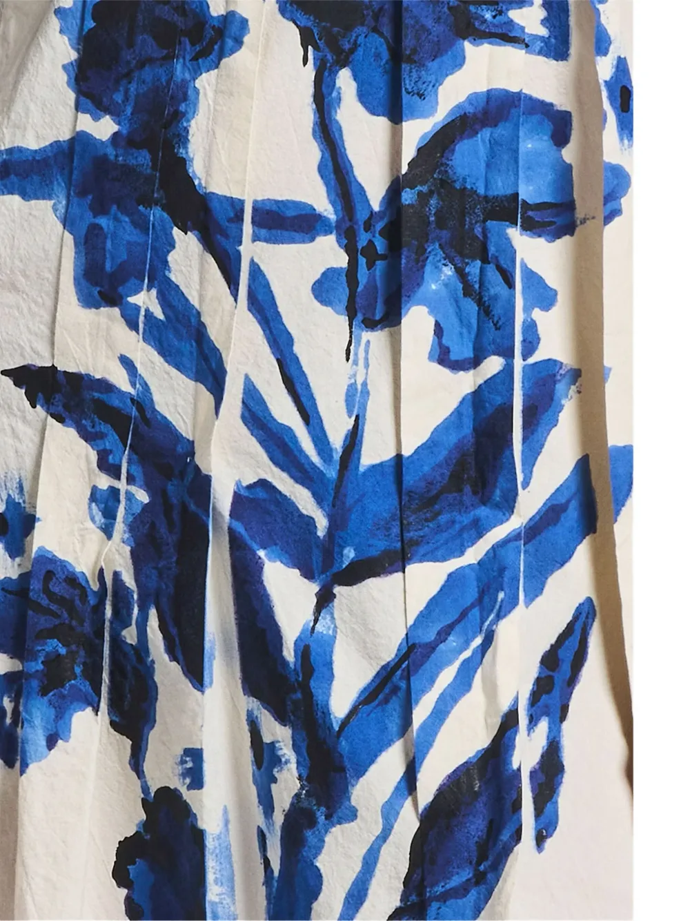 High Floral-print Pleated Dress In Multi