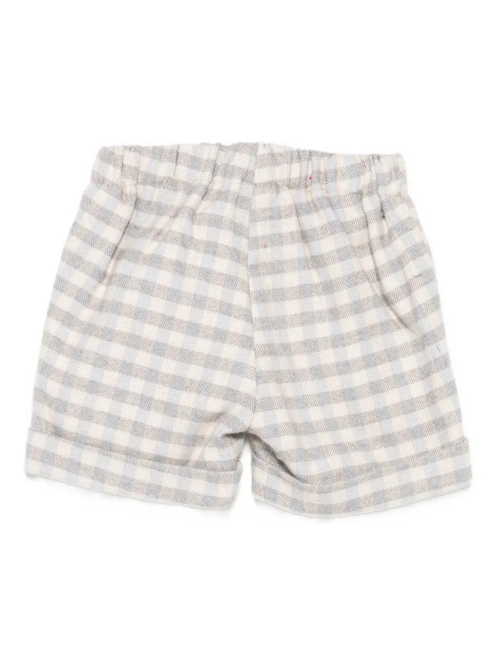La Stupenderia Shorts met gingham ruit - Y21 BEIGE